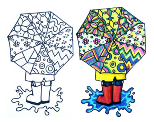 Umbrella art project
