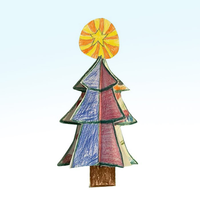 3D Holiday Tree art project